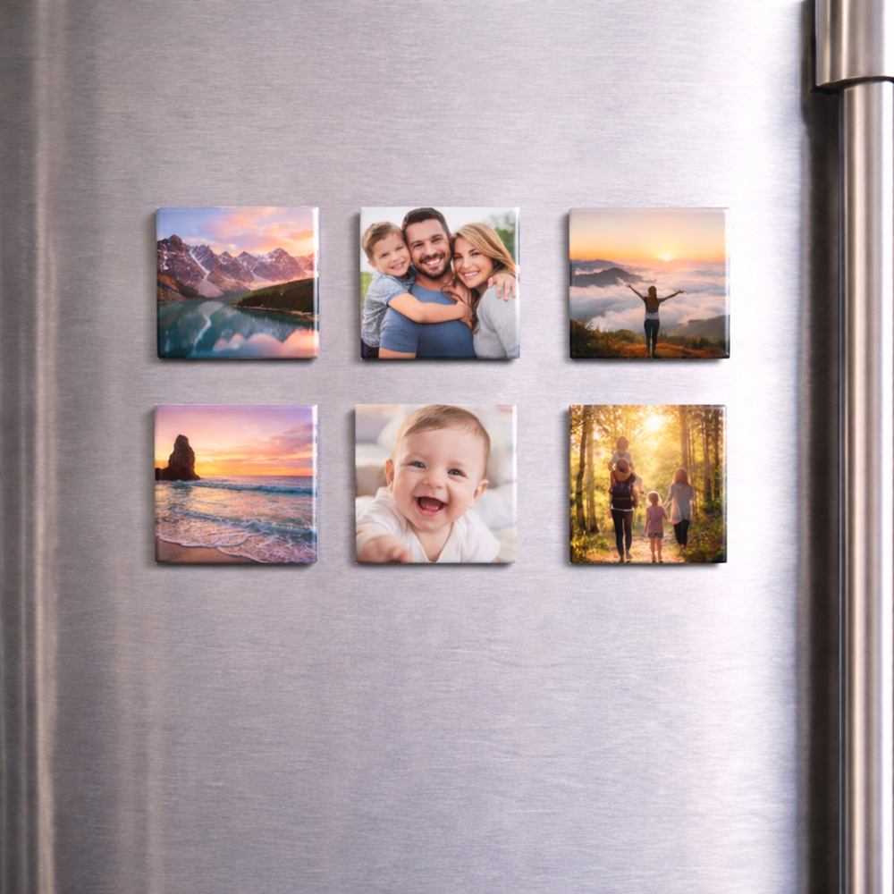 Personalised Photo Fridge Magnets 50mm Square (6 Pack) - Image 3